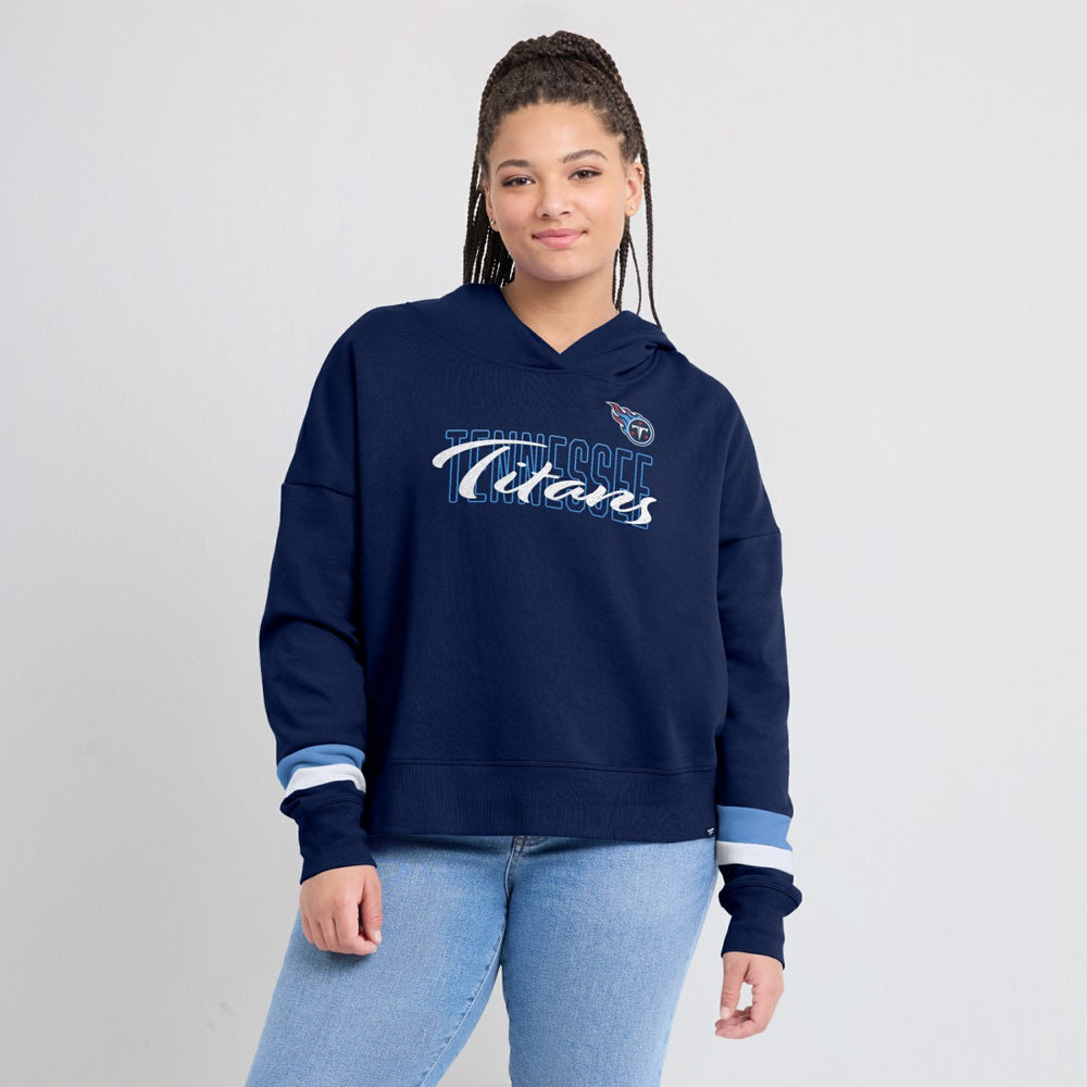 Women's Over Under Pullover Hoodie - Tennessee Titans Hoodies