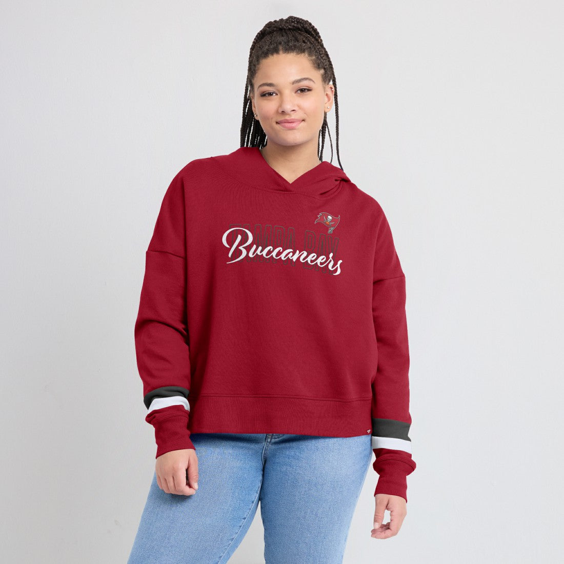 Women's Over Under Pullover Hoodie - Tampa Bay Buccaneers Hoodies