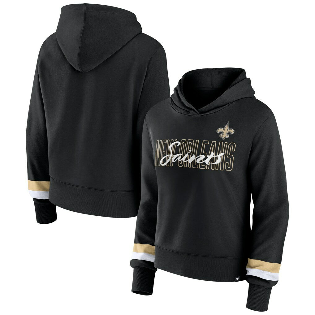 Women's Over Under Pullover Hoodie - New Orleans Saints Hoodies
