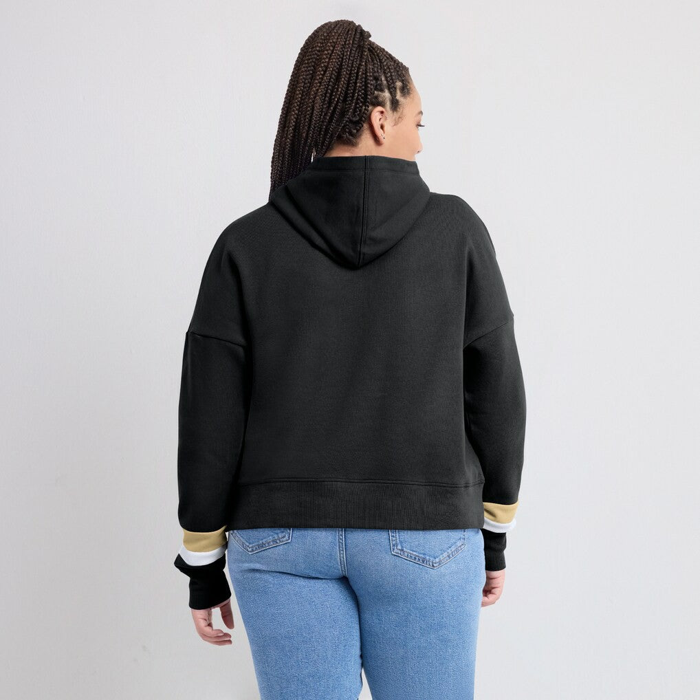 Women's Over Under Pullover Hoodie - New Orleans Saints Hoodies