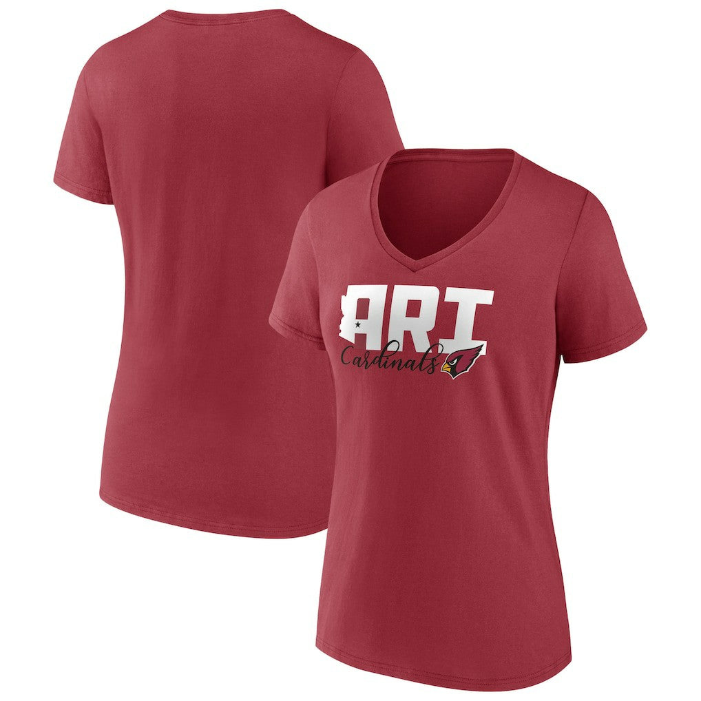 Women's Back Home Again V-Neck T-Shirt - Arizona Cardinals T-shirts