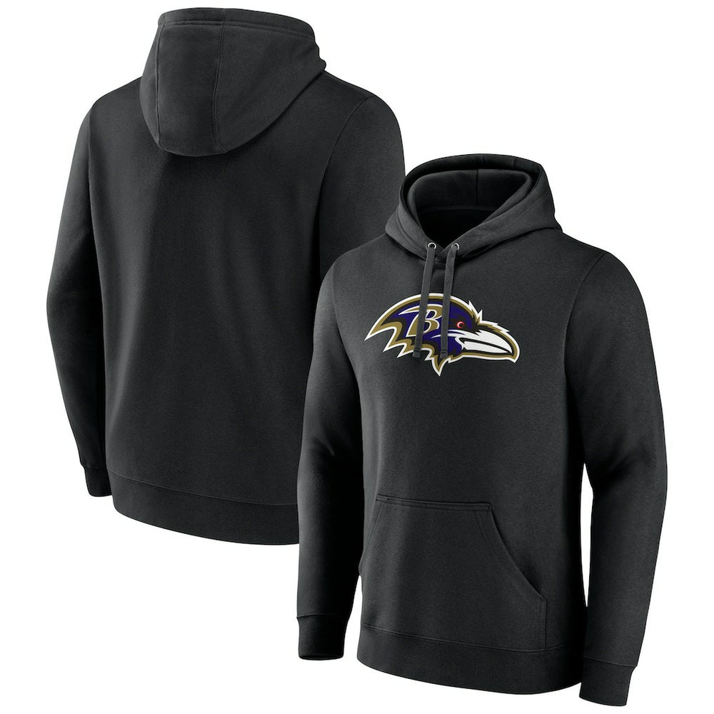 Primary Team Logo Fitted Pullover Hoodie - Baltimore Ravens Hoodies