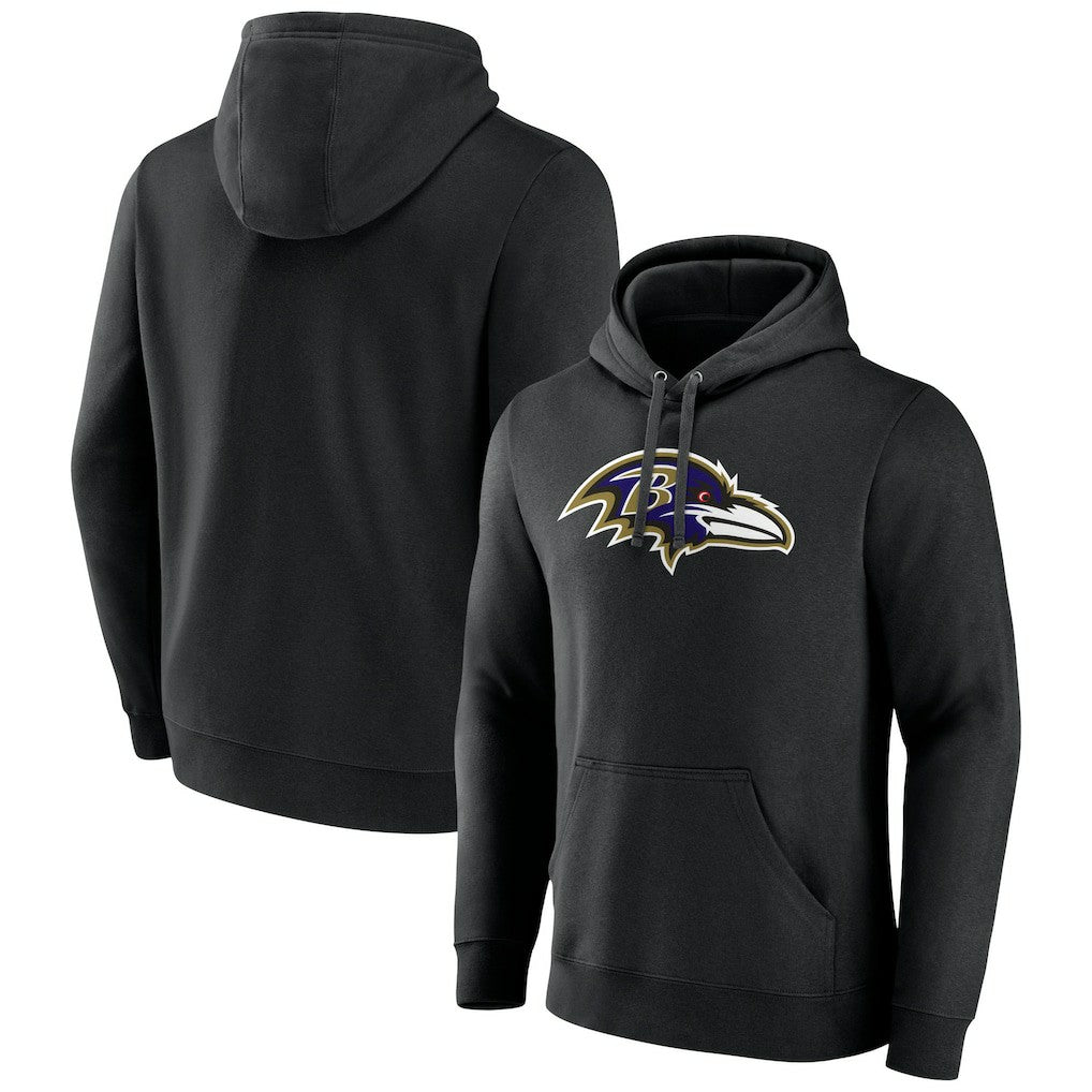 Primary Team Logo Fitted Pullover Hoodie - Baltimore Ravens Hoodies
