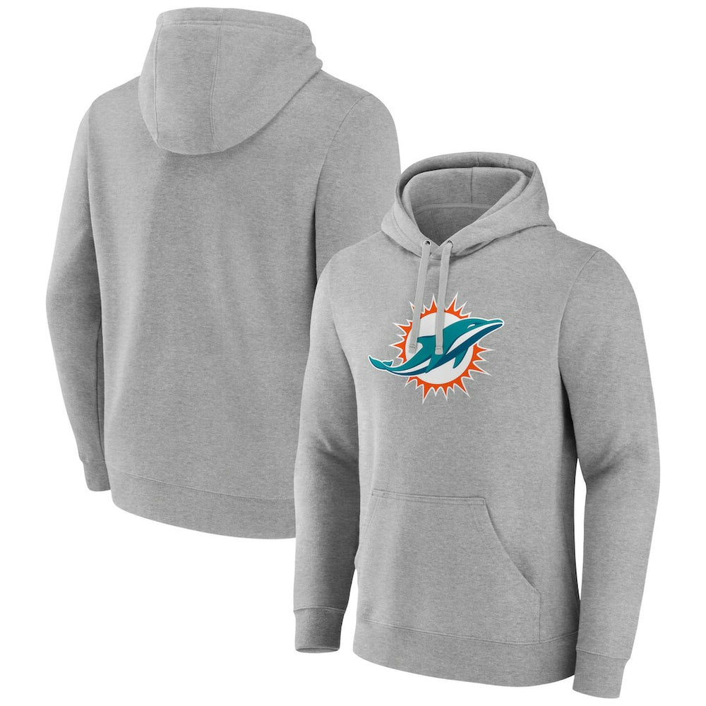 Primary Team Logo Fitted Pullover Hoodie - Miami Dolphins Hoodies