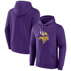 Primary Team Logo Fitted Pullover Hoodie - Minnesota Vikings Hoodies