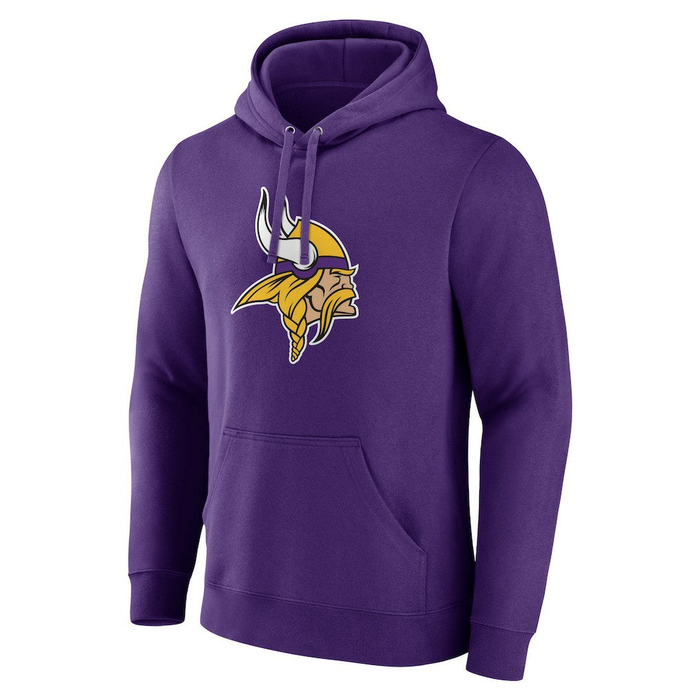 Primary Team Logo Fitted Pullover Hoodie - Minnesota Vikings Hoodies