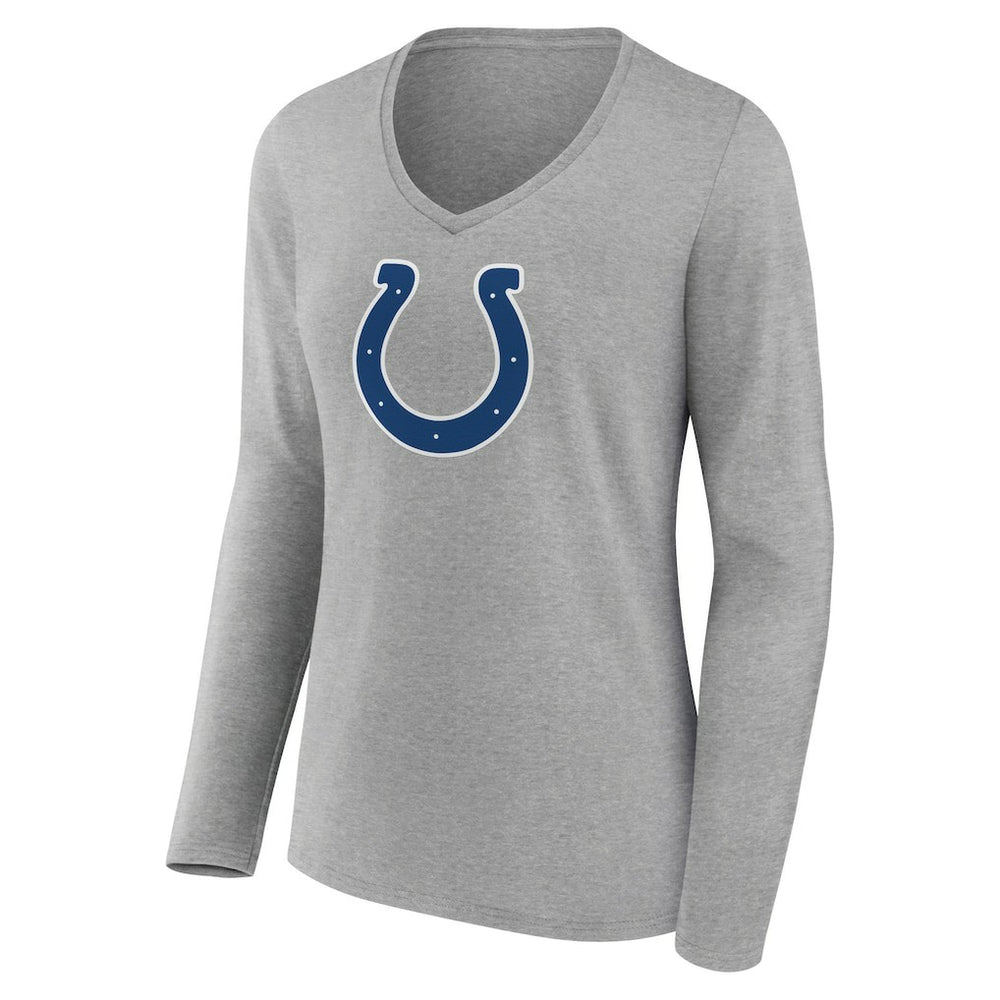 Women's Primary Team Logo Long Sleeve V-Neck T-Shirt - Indianapolis Colts T-shirts