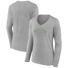 Women's Primary Team Logo Long Sleeve V-Neck T-Shirt - Los Angeles Chargers T-shirts