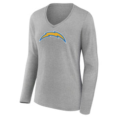 Women's Primary Team Logo Long Sleeve V-Neck T-Shirt - Los Angeles Chargers T-shirts