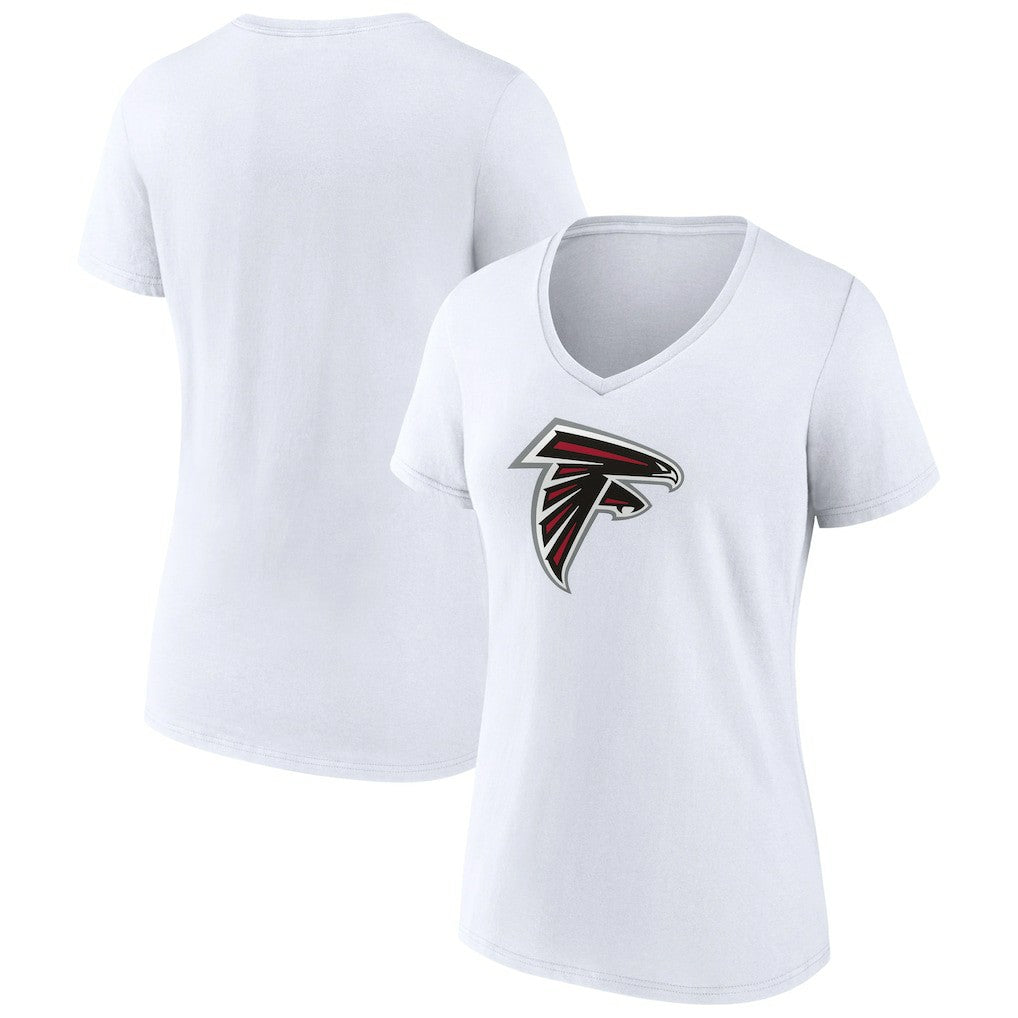 Women's Primary Team Logo V-Neck T-Shirt - Atlanta Falcons T-shirts
