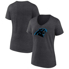 Women's Primary Team Logo V-Neck T-Shirt - Carolina Panthers T-shirts