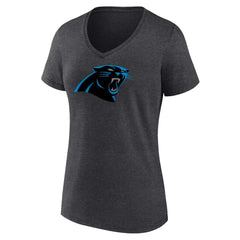 Women's Primary Team Logo V-Neck T-Shirt - Carolina Panthers T-shirts