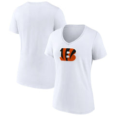 Women's Primary Team Logo V-Neck T-Shirt - Cincinnati Bengals T-shirts