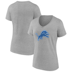 Women's Primary Team Logo V-Neck T-Shirt - Detroit Lions T-shirts