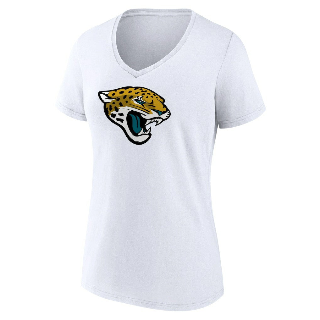 Women's Primary Team Logo V-Neck T-Shirt - Jacksonville Jaguars T-shirts