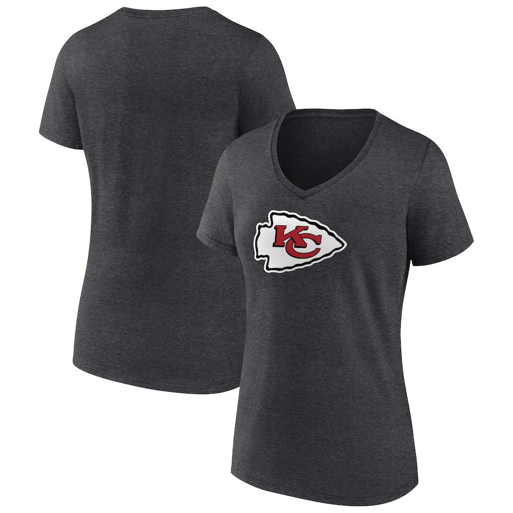 Women's Primary Team Logo V-Neck T-Shirt - Kansas City Chiefs T-shirts