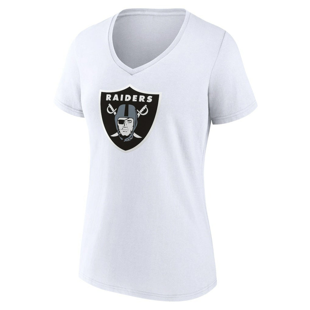 Women's Primary Team Logo V-Neck T-Shirt - Las Vegas Raiders T-shirts