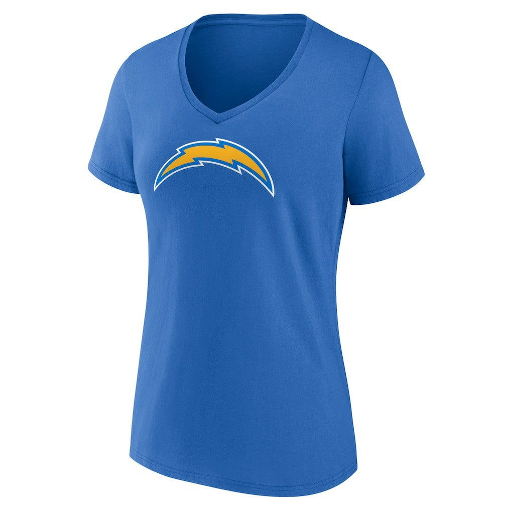 Women's Primary Team Logo V-Neck T-Shirt - Los Angeles Chargers T-shirts