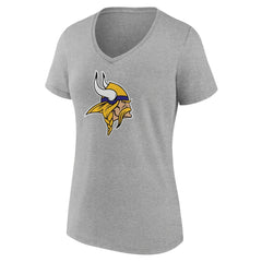 Women's Primary Team Logo V-Neck T-Shirt - Minnesota Vikings T-shirts