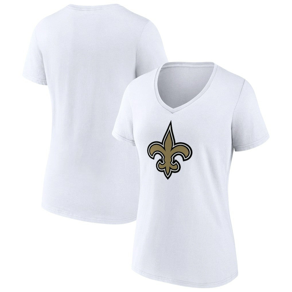 Women's Primary Team Logo V-Neck T-Shirt - New Orleans Saints T-shirts