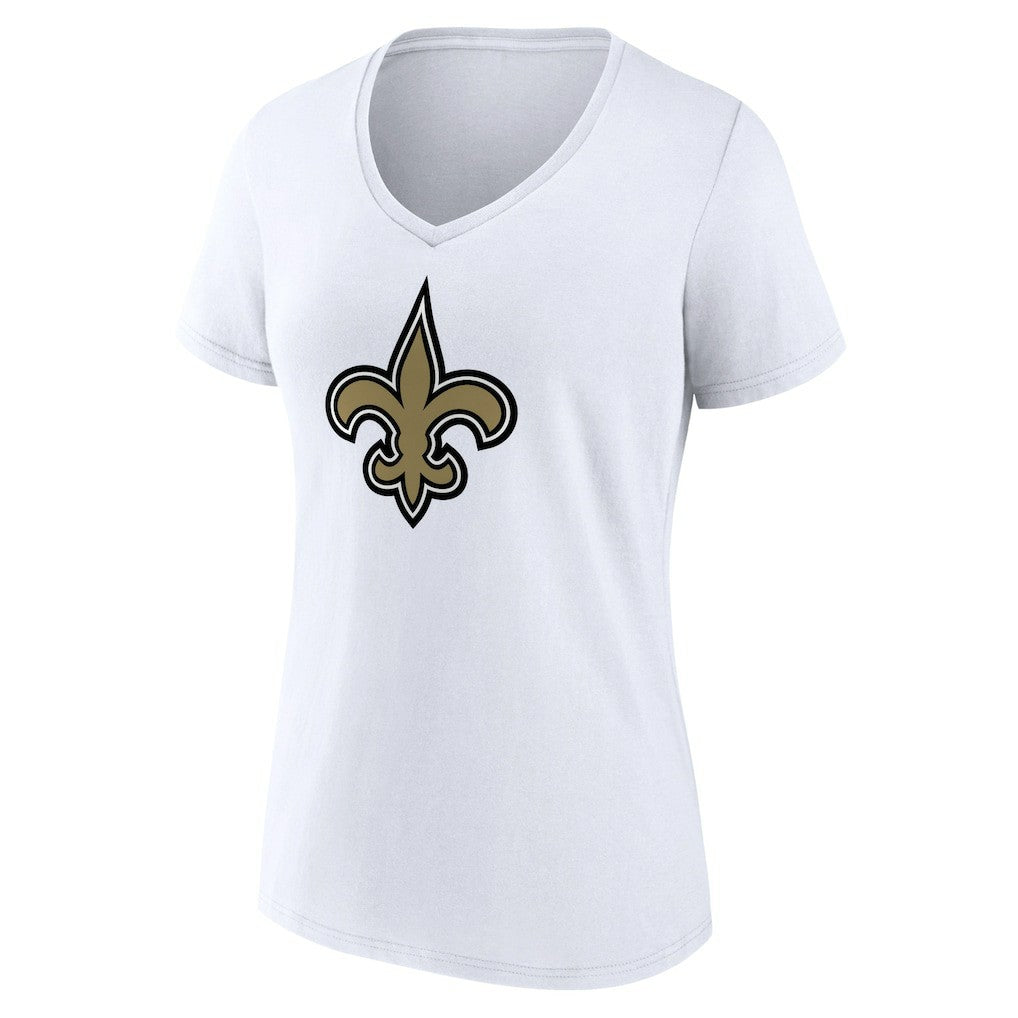 Women's Primary Team Logo V-Neck T-Shirt - New Orleans Saints T-shirts