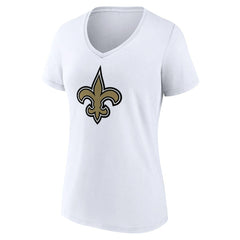Women's Primary Team Logo V-Neck T-Shirt - New Orleans Saints T-shirts