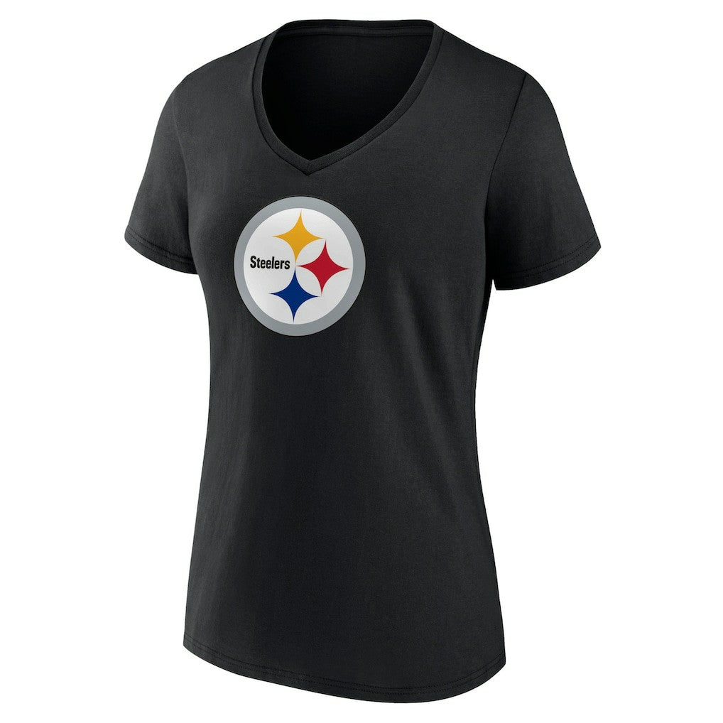 Women's Primary Team Logo V-Neck T-Shirt - Pittsburgh Steelers T-shirts
