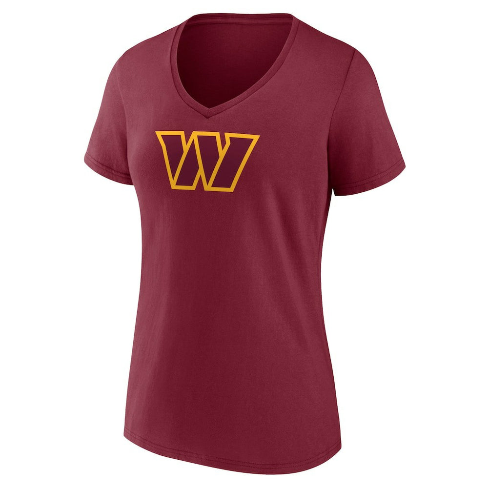 Women's Primary Team Logo V-Neck T-Shirt - Washington Commanders T-shirts