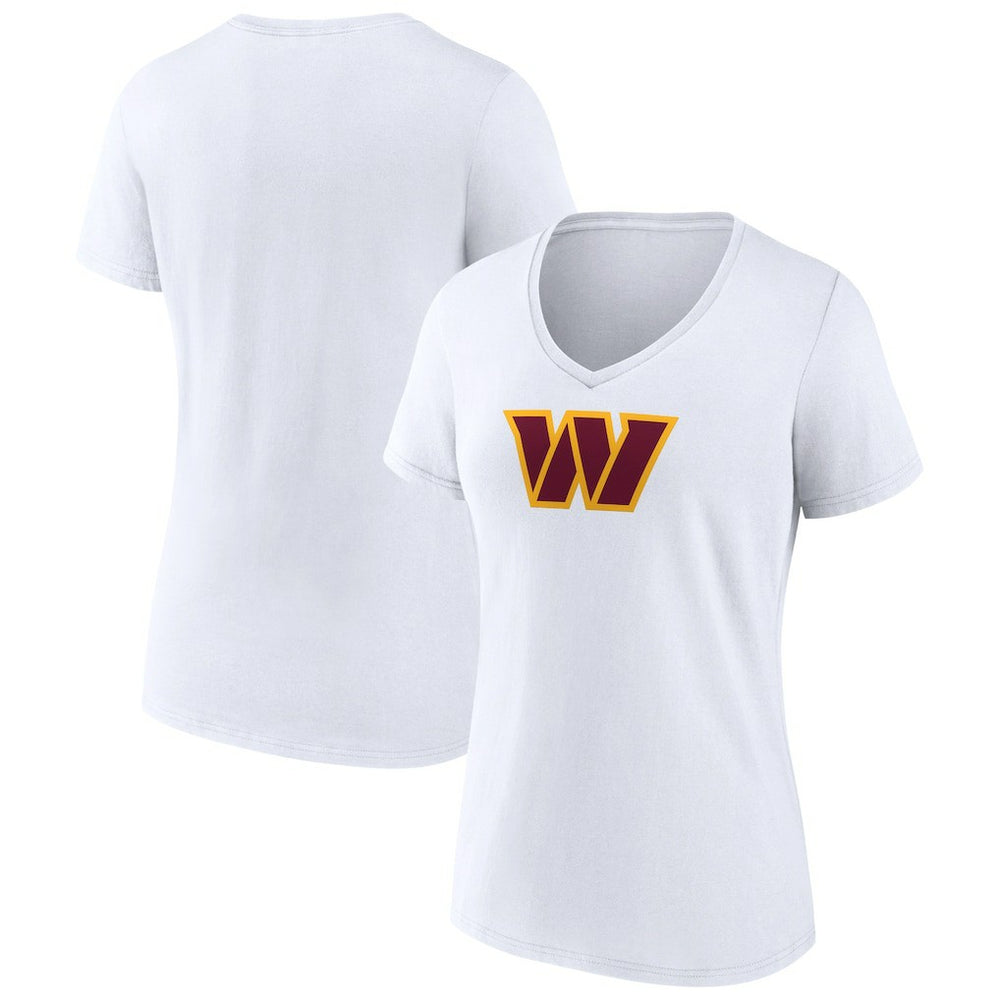Women's Primary Team Logo V-Neck T-Shirt - Washington Commanders T-shirts