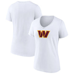 Women's Primary Team Logo V-Neck T-Shirt - Washington Commanders T-shirts