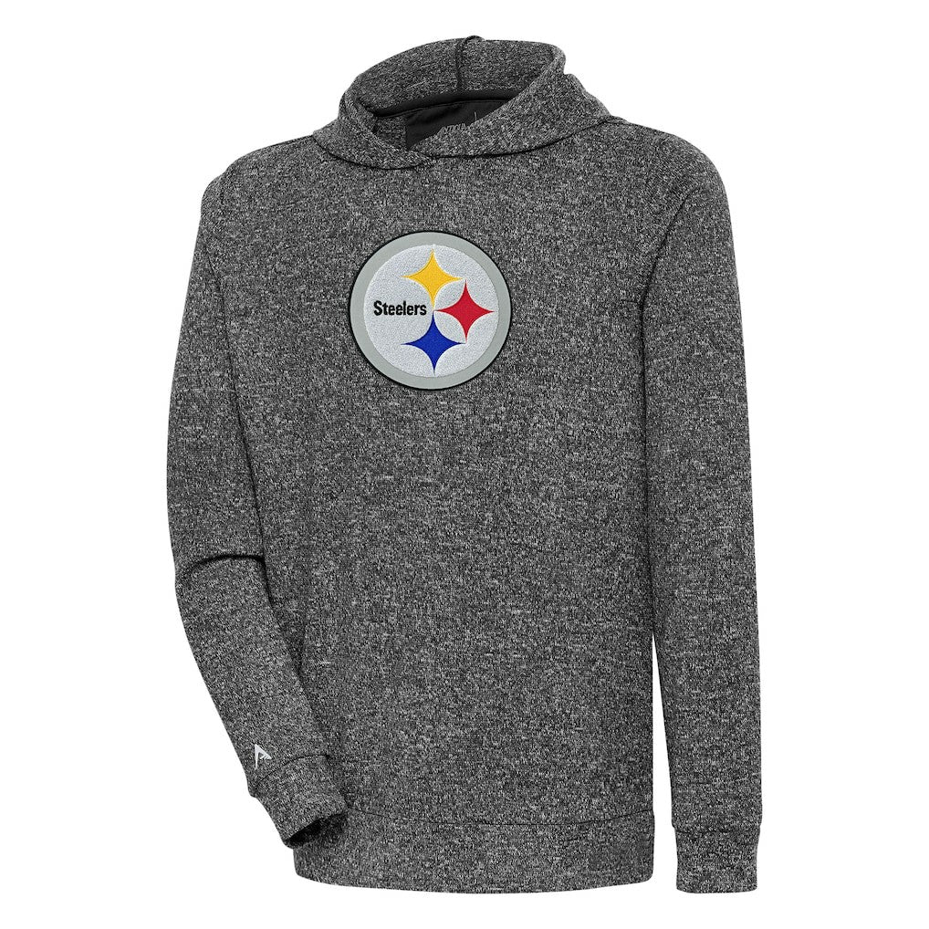 Antigua Absolute Chenille Pullover Hoodie - Pittsburgh Steelers Hoodies