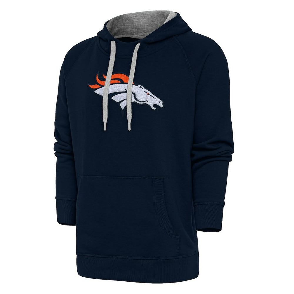Antigua Victory Chenille Pullover Hoodie - Denver Broncos Hoodies