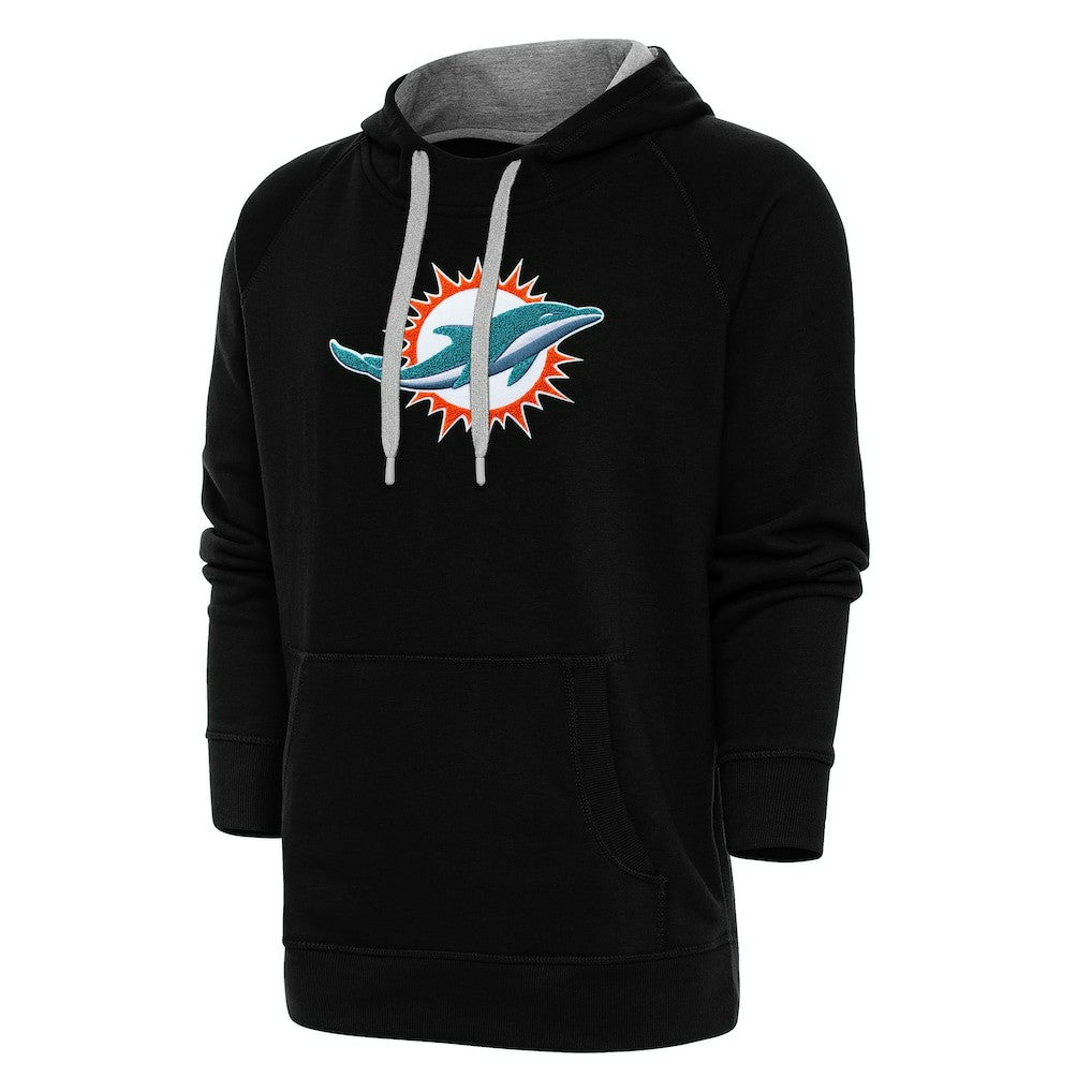 Antigua Victory Chenille Pullover Hoodie - Miami Dolphins Hoodies