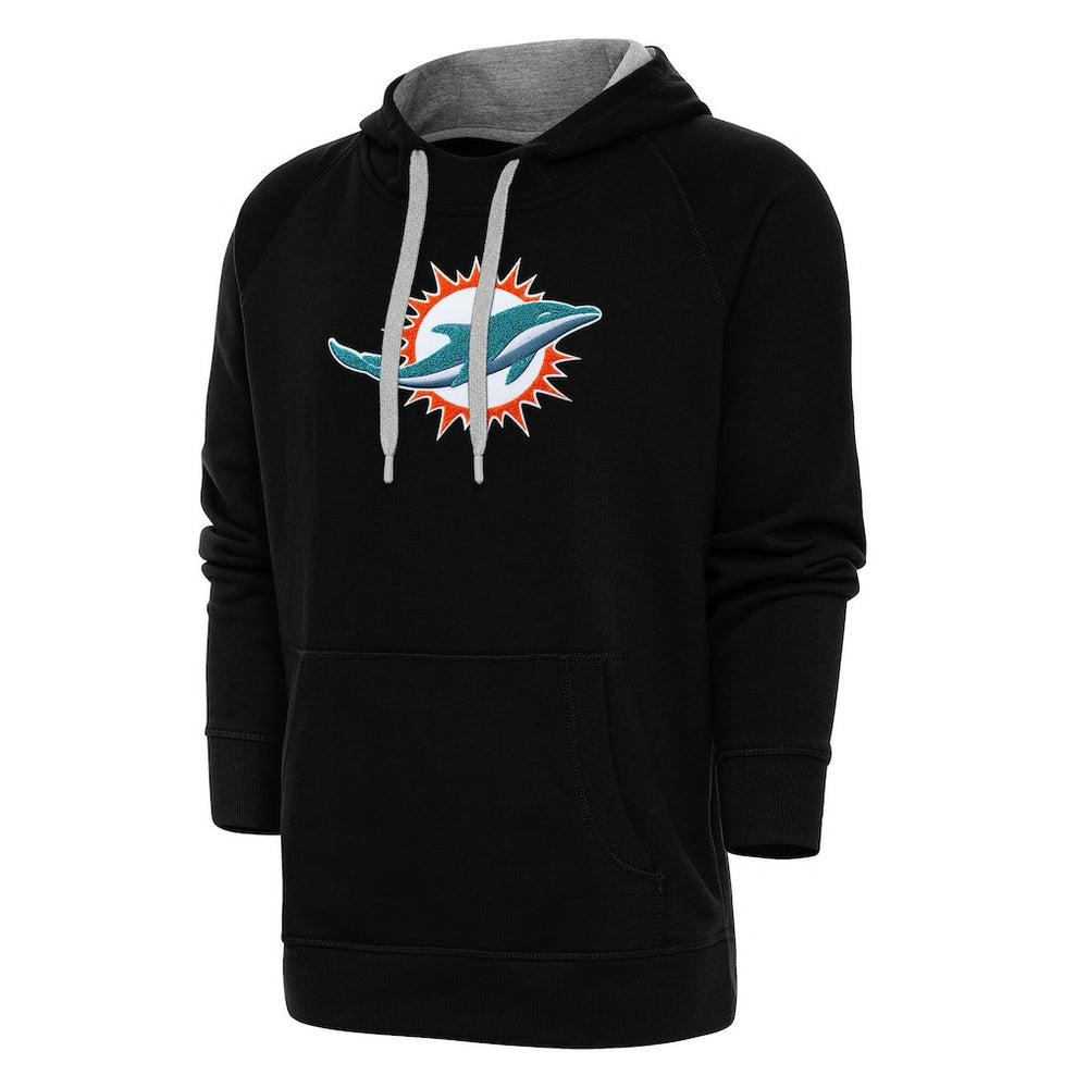 Antigua Victory Chenille Pullover Hoodie - Miami Dolphins Hoodies