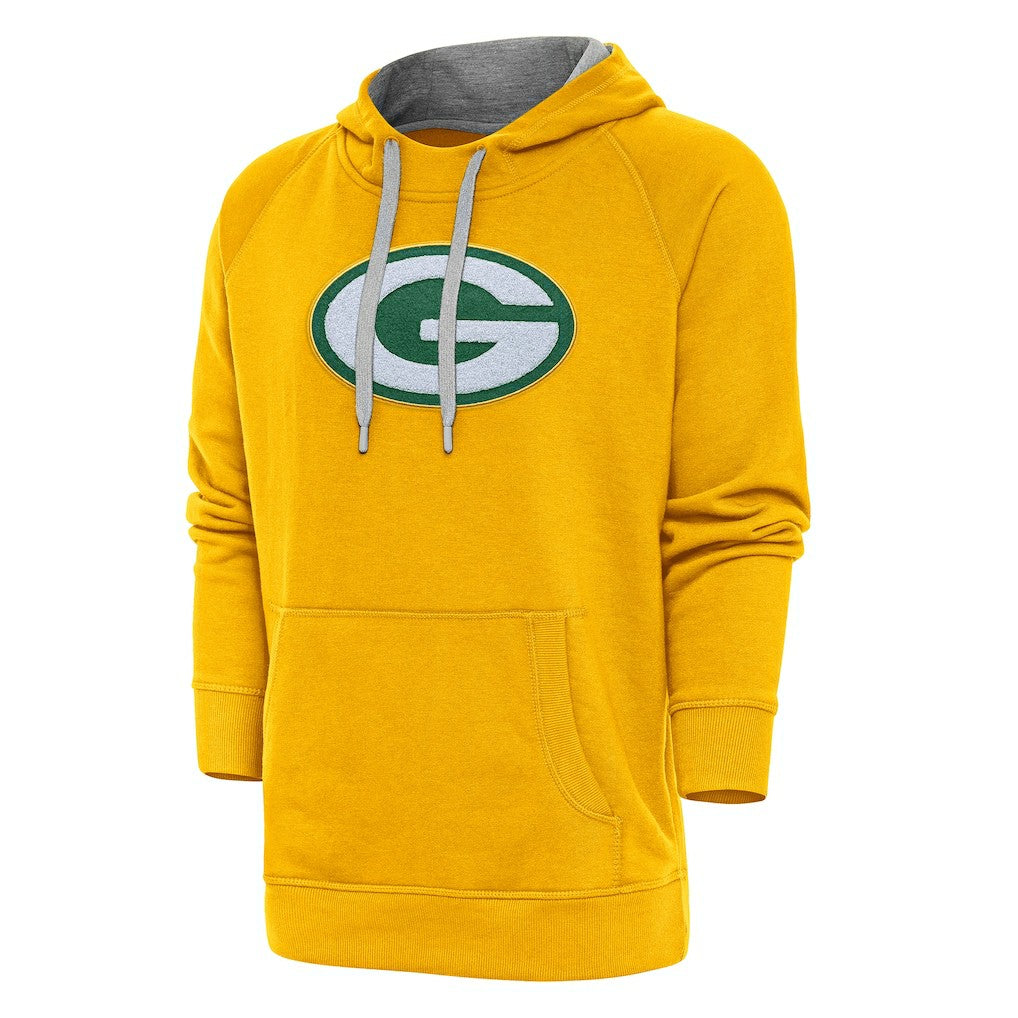 Antigua Victory Chenille Pullover Hoodie - Green Bay Packers Hoodies
