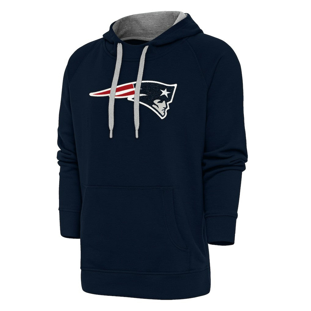 Antigua Victory Chenille Pullover Hoodie - New England Patriots Hoodies