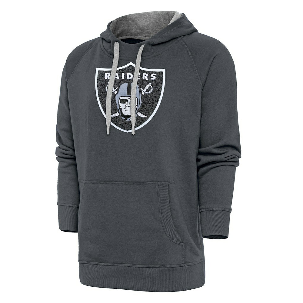 Antigua Victory Chenille Pullover Hoodie - Las Vegas Raiders Hoodies