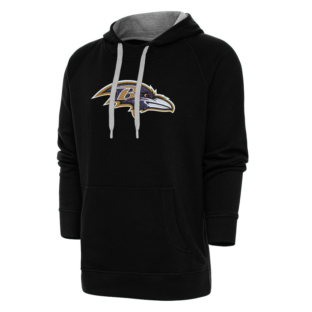 Antigua Victory Chenille Pullover Hoodie - Baltimore Ravens Hoodies