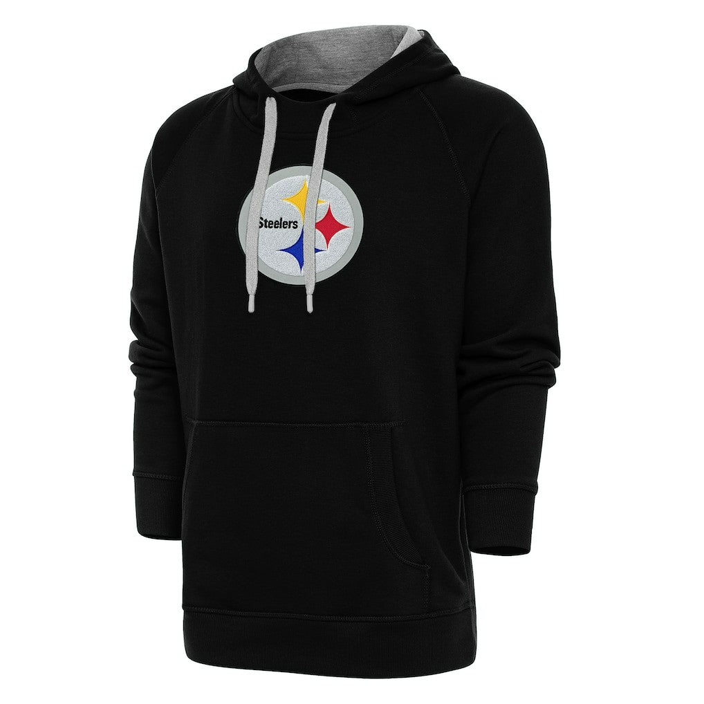Antigua Victory Chenille Pullover Hoodie - Pittsburgh Steelers Hoodies