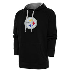 Antigua Victory Chenille Pullover Hoodie - Pittsburgh Steelers Hoodies
