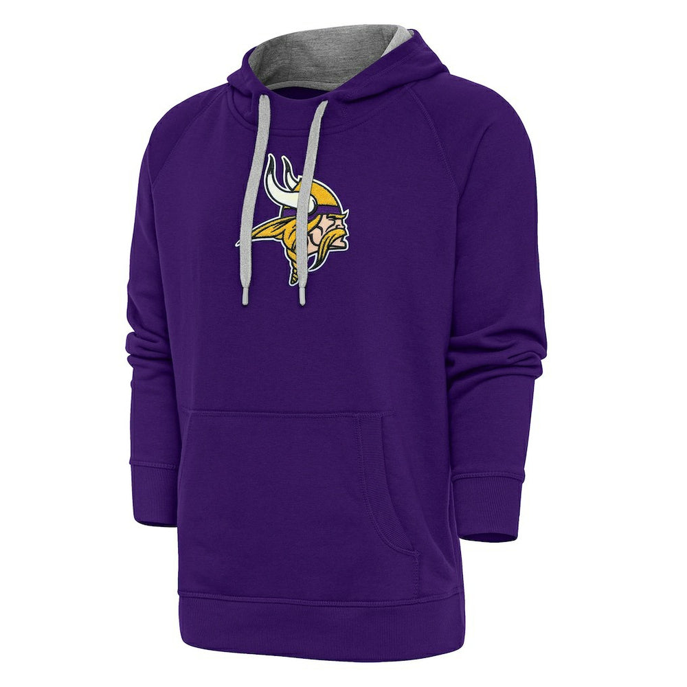 Antigua Victory Chenille Pullover Hoodie - Minnesota Vikings Hoodies