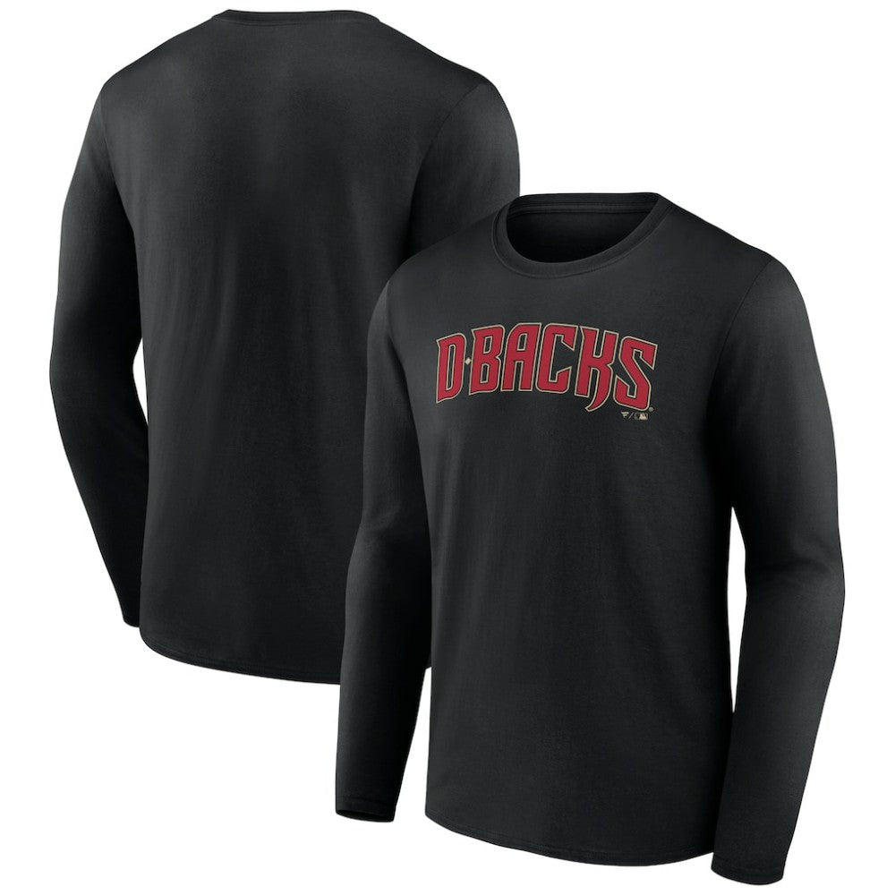 Black Arizona Diamondbacks Official Wordmark Long Sleeve T-Shirt