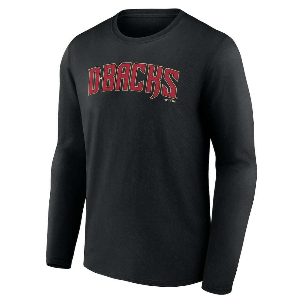 Black Arizona Diamondbacks Official Wordmark Long Sleeve T-Shirt