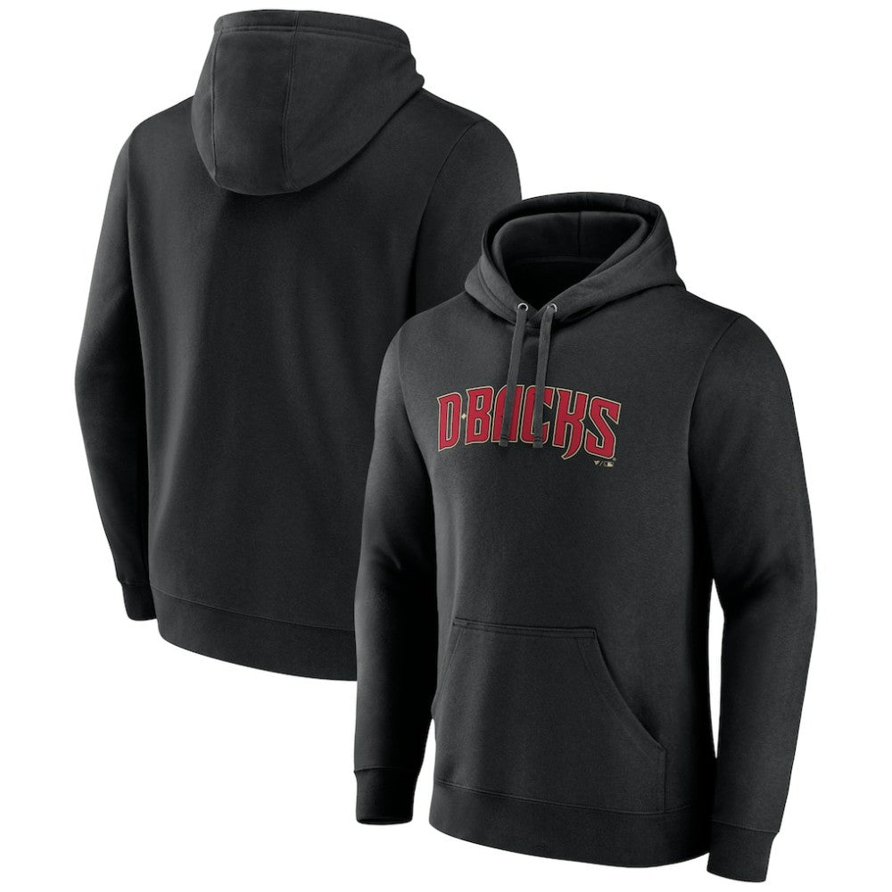 Black Arizona Diamondbacks Official Wordmark Pullover Hoodie