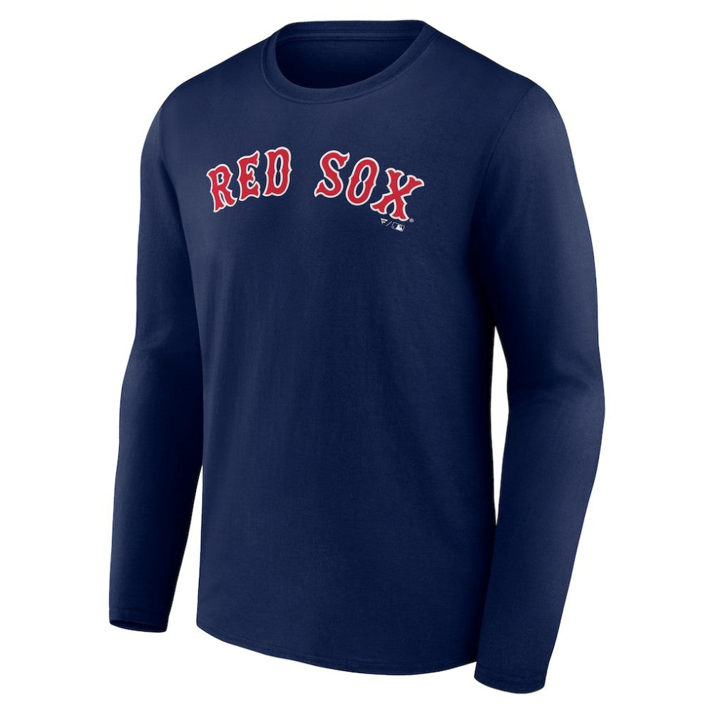 Navy Boston Red Sox Wordmark Long Sleeve T-Shirt