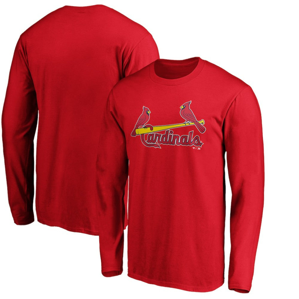 Red St. Louis Cardinals Official Team Wordmark Long Sleeve T-Shirt