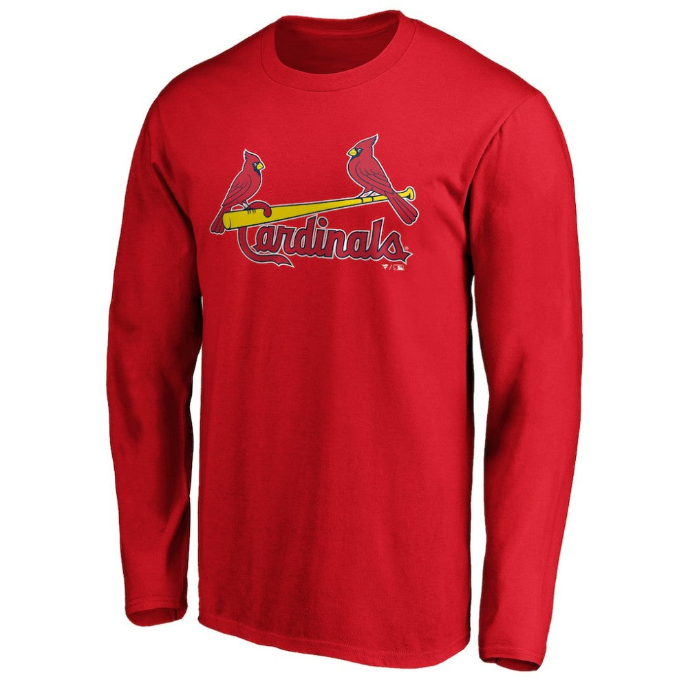 Red St. Louis Cardinals Official Team Wordmark Long Sleeve T-Shirt