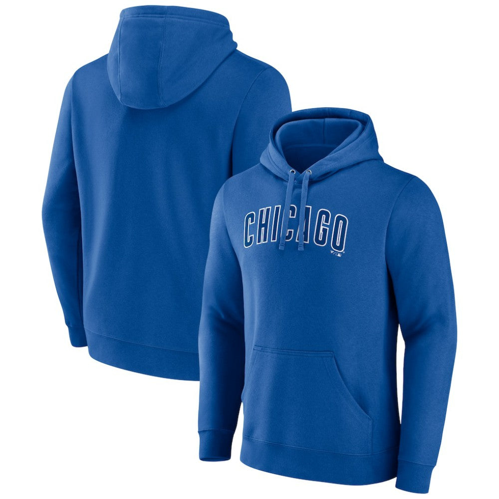 Royal Chicago Cubs Official Wordmark Pullover Hoodie