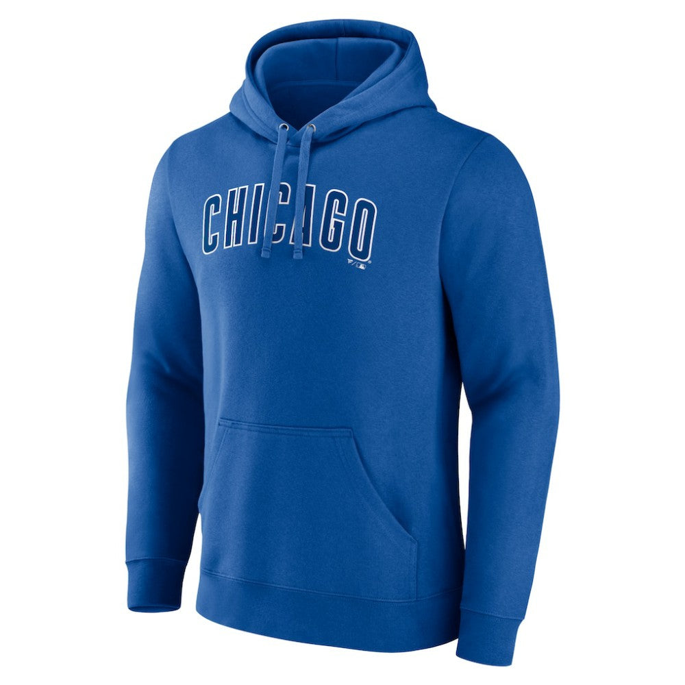 Royal Chicago Cubs Official Wordmark Pullover Hoodie