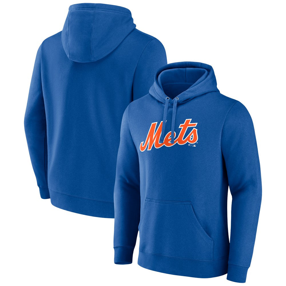 Royal New York Mets Official Wordmark Pullover Hoodie